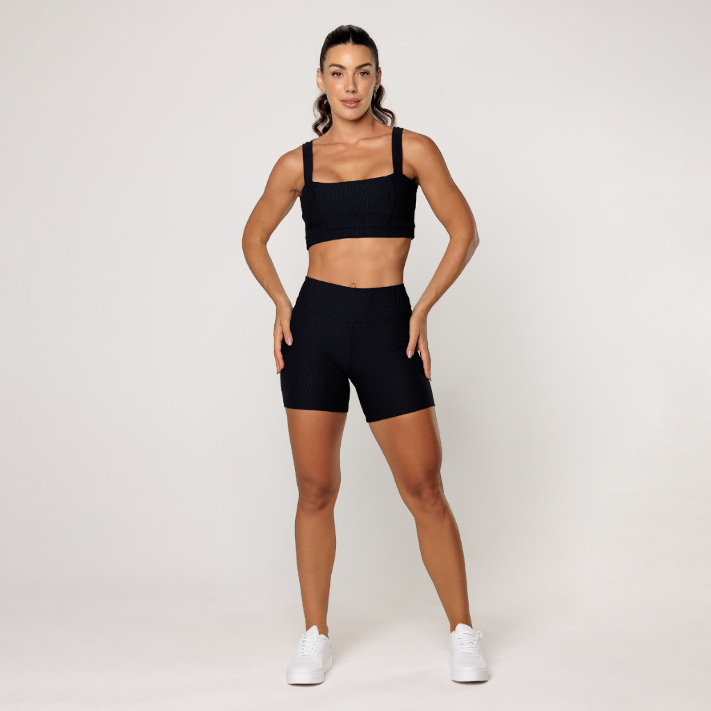 Conjunto Academia Feminino Fitness Poliamida Top e Short Fitness Elevate em Oferta na Shopee