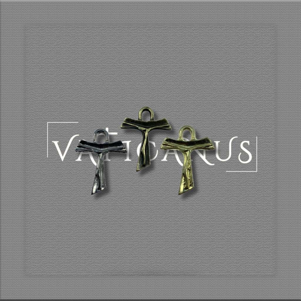 Crucifixo Tau Com Cristo Estilizado 3cm X 2,5cm (pacote Com 5)