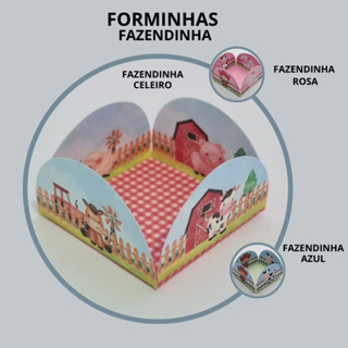 FORMINHAS FAZENDINHA PARA CONFEITARIA DOCES FESTA ANIVERSÁRIO CHÁ DE BEBÊ CORES LISAS CANDYZINHA - BASE 3x3 cm em Oferta na Shopee