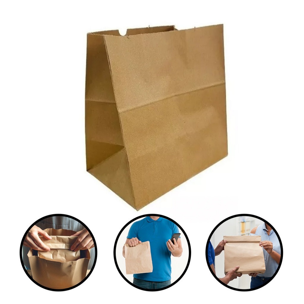 Saco Papel Kraft Delivery 31x19x32 ( 100unid Promoção ) em Oferta na Shopee