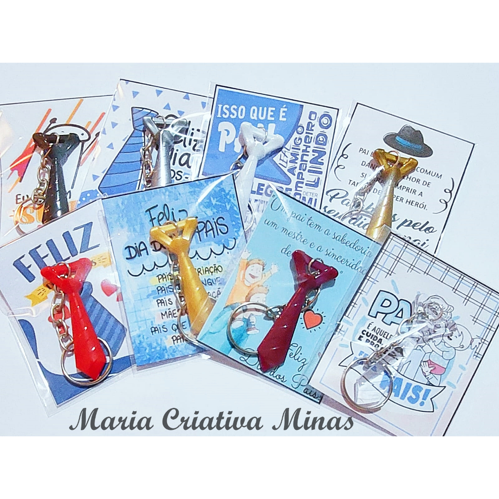 30 Gravatinhas com Chaveiro, Tag, Casamento, Lembrancinhas, dia dos pais, formatura, novembro azul em Oferta na Shopee
