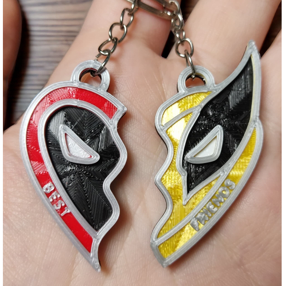 Chaveiro Deadpool & Wolverine - Best Friends