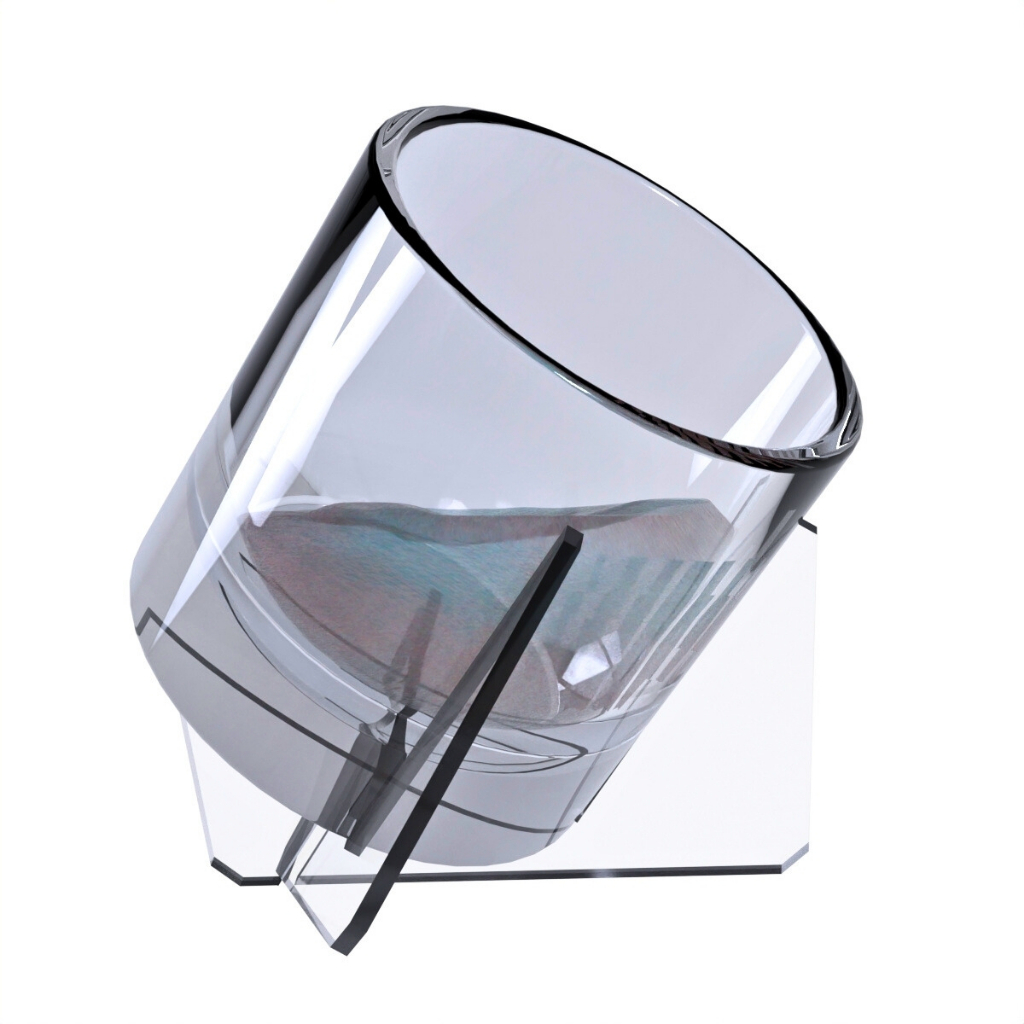 Suporte Apoio Forma de Gelo Angular Dentro do Copo de Whisky Uísque  - ARTBOX3D