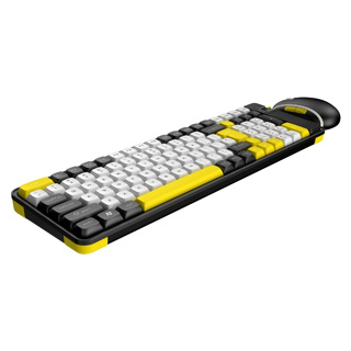 Kit Teclado Mouse Gamer Knup Colorido BT Wireless 2.4 Knup TE-129 Amarelo em Oferta na Shopee