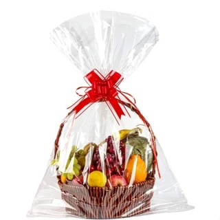 Saco Transparente Brilhante para Cestas, Café da manhã, e Cestas em Geral. Embalagem PP Tipo Celofane  50x70 e 60x80. em Oferta na Shopee