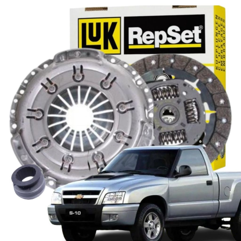 Kit Embreagem Gm S10 Blazer Suv Torneio Colina Pickup Advantage Dlx Std 1995 a 2011 Original Luk