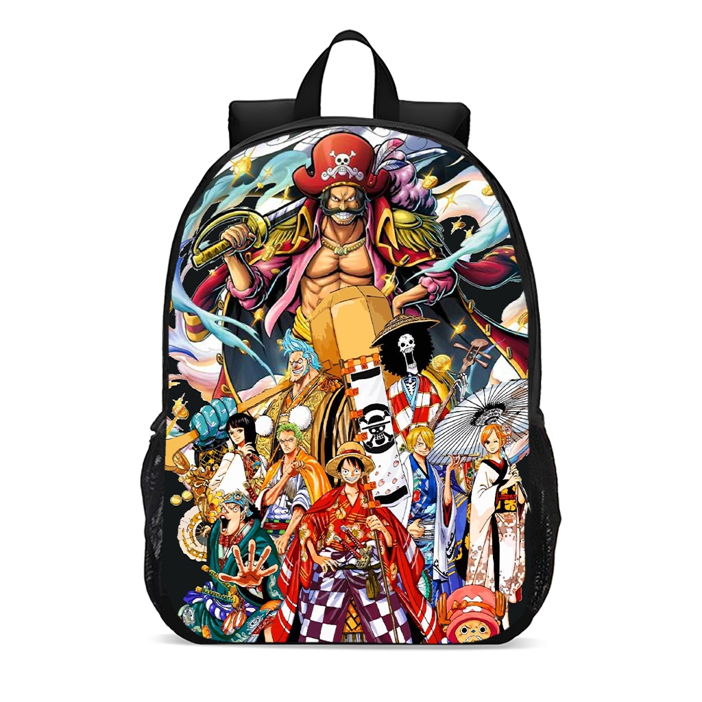 Mochila Escolar Infantil Juvenil One piece batalha aventura promoção