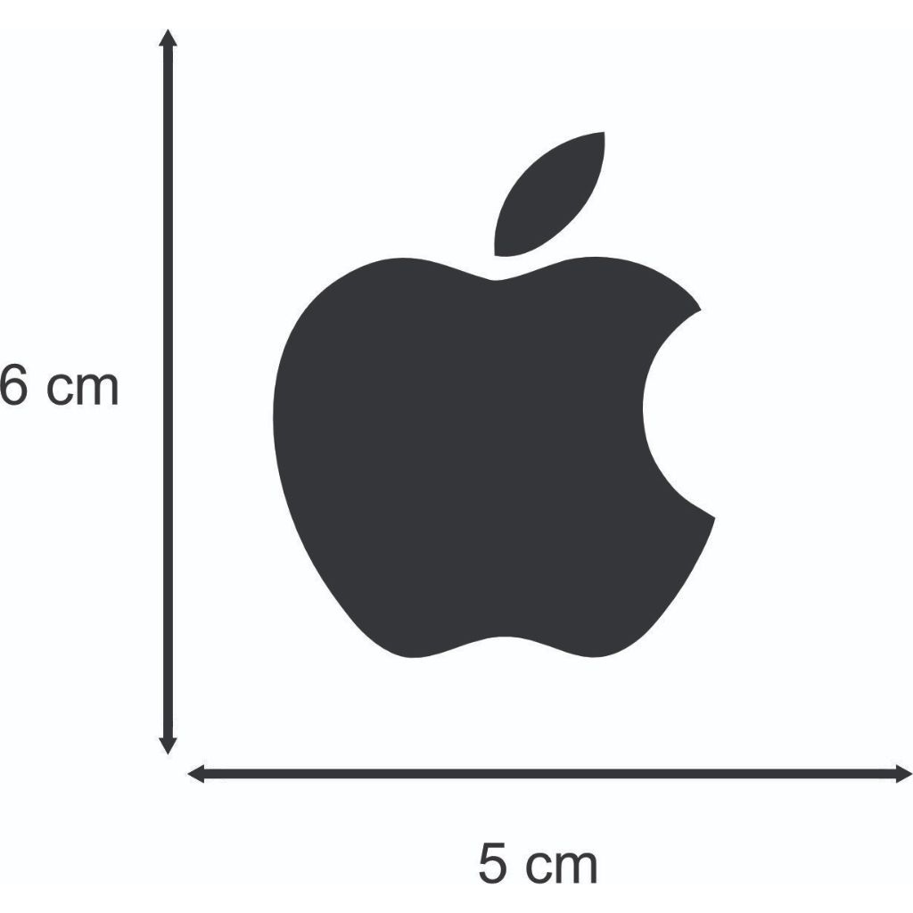Adesivo Apple Maça 6x5 Maça ,Moto, Carro , Bike, Capacetes