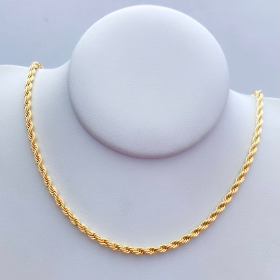 Colar Chocker Cordão Baiano P Folheado a Ouro 18k