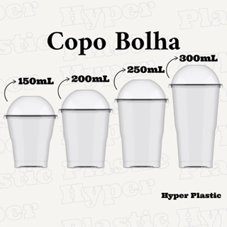 20/40/60 Unidades Copos Bello com Tampa Bolha Sem Furo 150mL/200mL/250mL/300mL em Oferta na Shopee