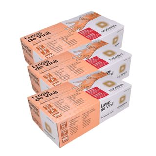 Luva Vinil Sem Pó Descarpack Descartável C/300 - Tam: P em Oferta na Shopee