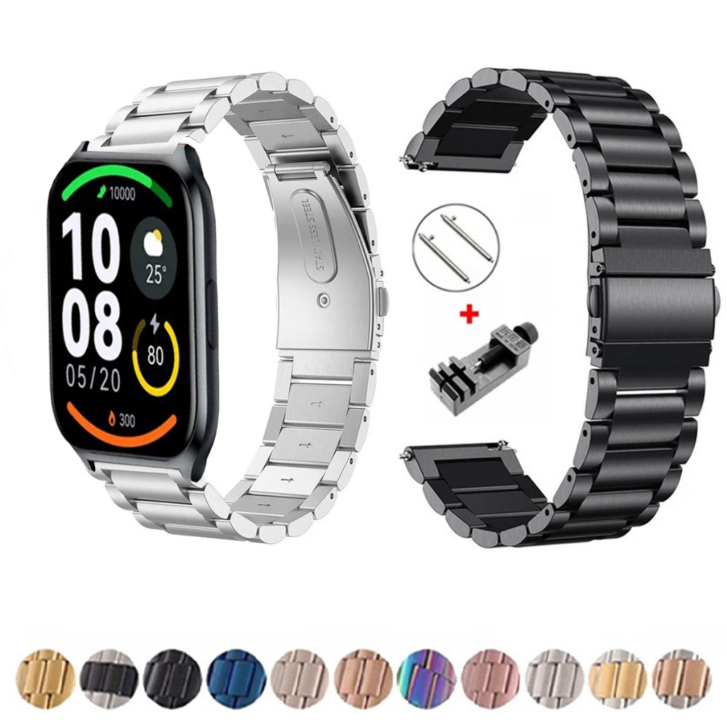 Pulseira de 22mm Metal Elos de aço inox para Haylou Watch 2 PRO de Engate Rapido