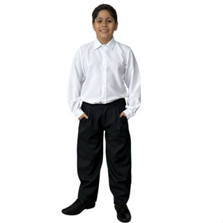 Camisa Infantil Branca + Calça Social Preta Oxford Festa Casamento em Oferta na Shopee
