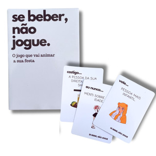 130 cartas perfeito para noite de jogos com bebida, eu nunca, desafios- Jogo Se Beber, Não Jogue