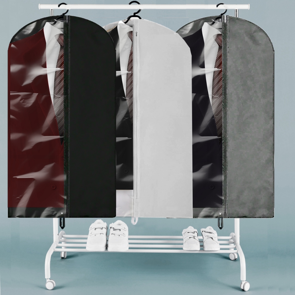Kit 5 Capa De Terno TNT C/ e S/ Visor Organizado Guarda Roupa Ziper Anti Mofo Protetora Roupas em Oferta na Shopee