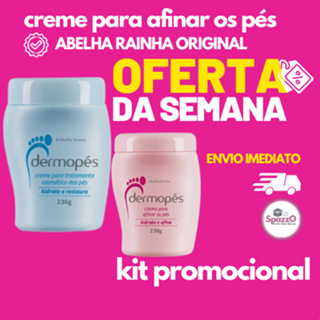 Dermopes Creme Para Os Pés Hidrata Afina Rosa E Restaura Azul 230 gramas Abelha Rainha Lixador em Oferta na Shopee