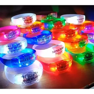 Pulseira de Led Pisca Batida da Música Personalizada Como Você Quiser 1 Unidade em Oferta na Shopee