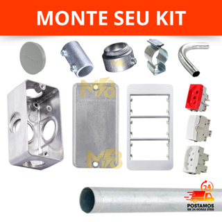 ELETRODUTO 3/4 GALVANIZADO CONDULETE ALUMINIO 3/4, CURVA , LUVA, ABRAÇADEIRA,PLACAS E TOMADAS em Oferta na Shopee