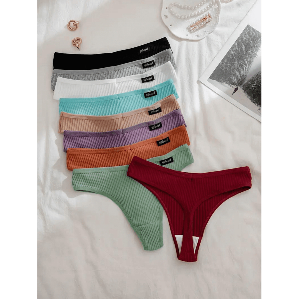 Kit 5 Calcinha Fio Dental Feminina