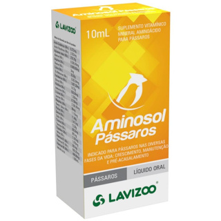 Aminosol Pássaros 10 ml lavizoo em Oferta na Shopee