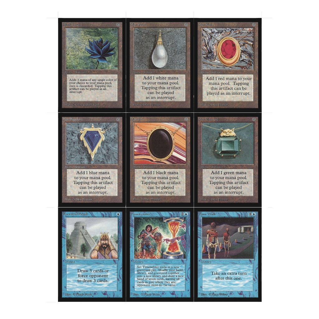 Proxy Power Nine MTG Magic the Gathering Card Game Black Lotus
