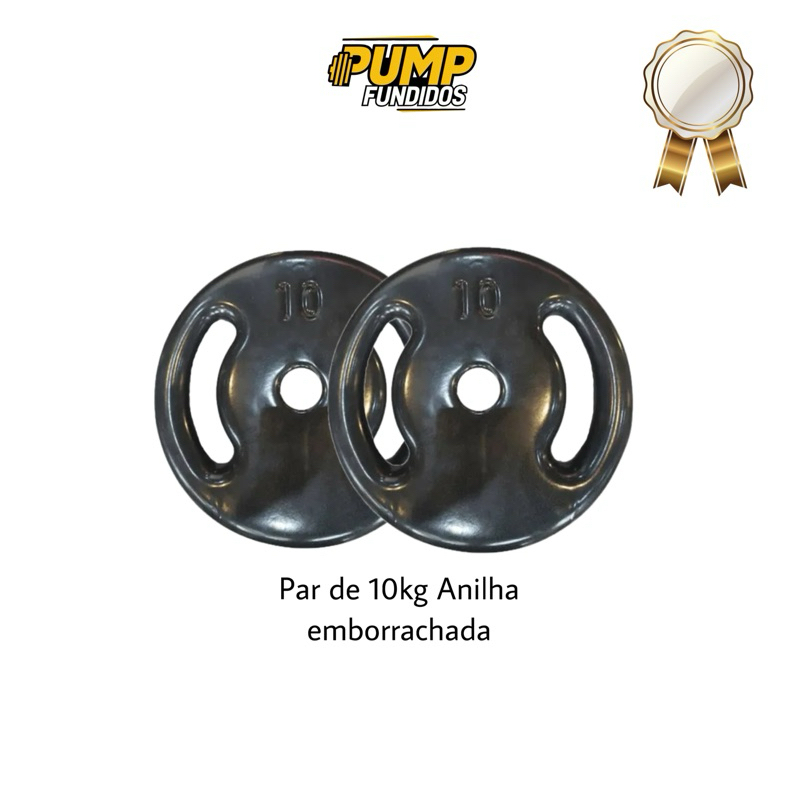 PAR DE 10KG ANILHA EMBORRACHADA