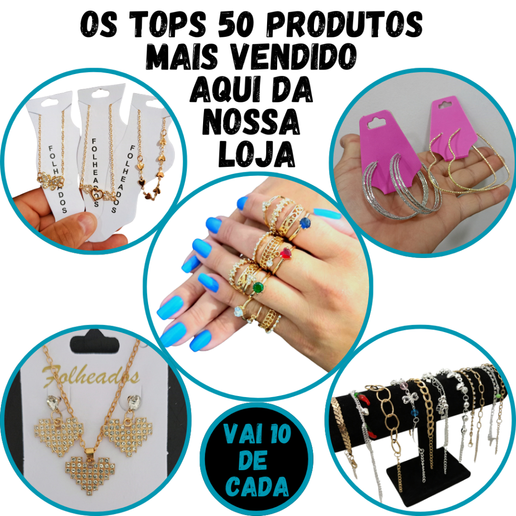 KIT Com os Produtos Mais Vendido da Nossa Loja 50 PEÇAS AS MAIS TOP GARGANTILHA COM PINGENTE- LEIA O ANUNCIO