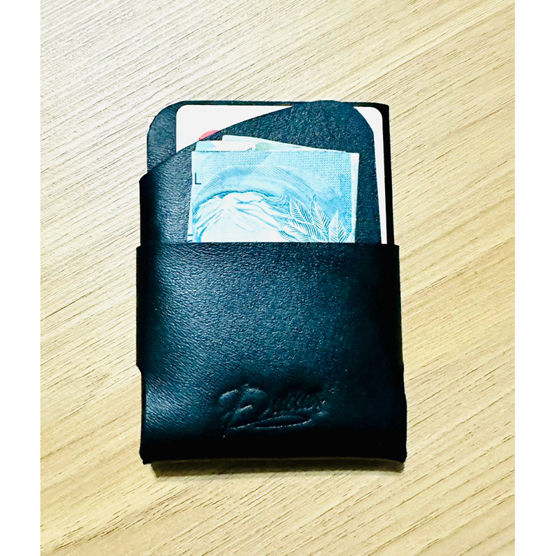 Carteira sem costura couro premium legítimo feita a mão