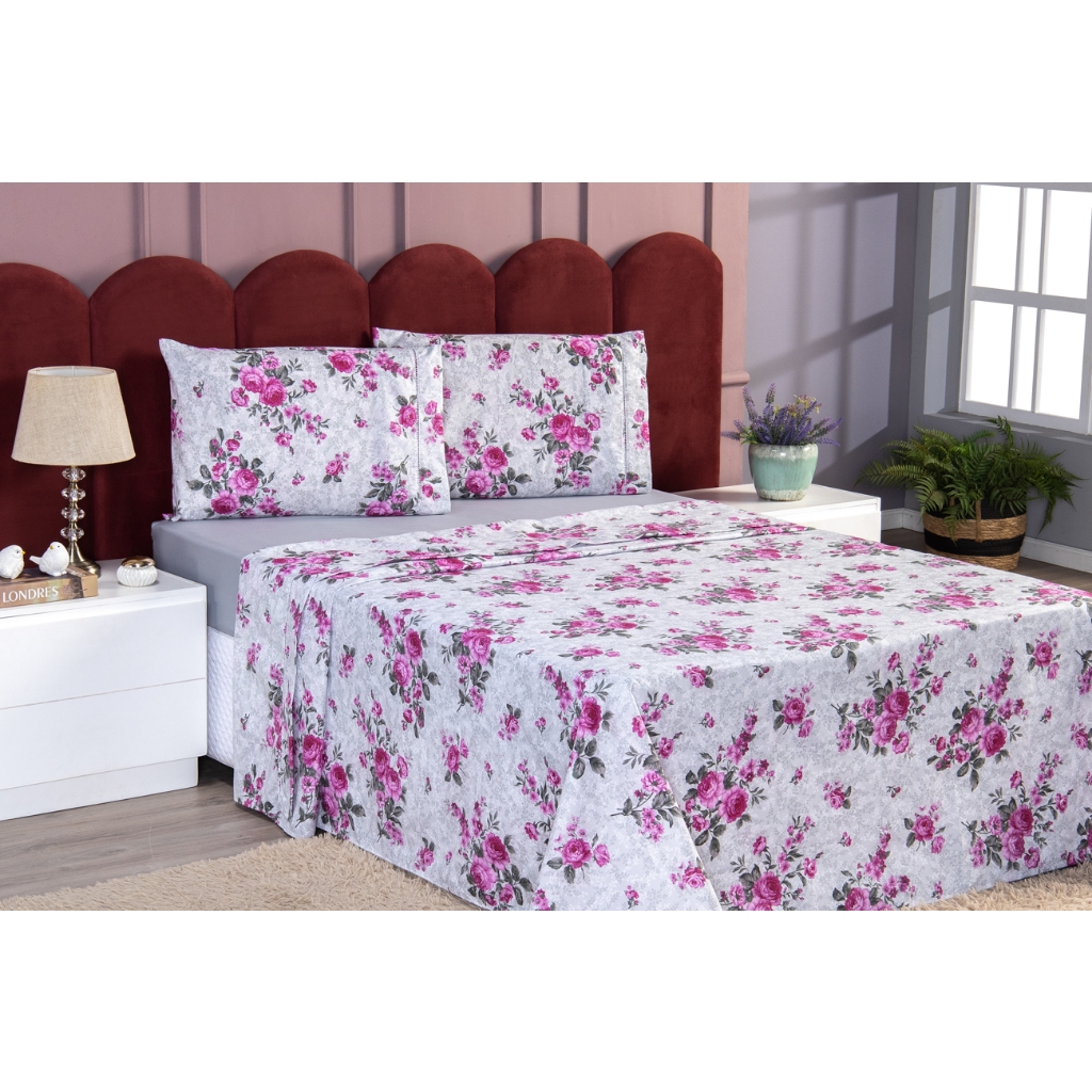 Par De Fronhas 70cm x 50cm Ponto Palito Micropercal 400 Fios Estampado