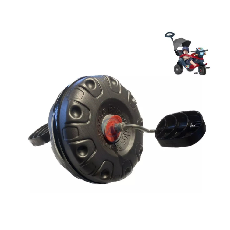 Roda Dianteira Pedal Pedivela Triciclo Velotrol Velobaby Bandeirante