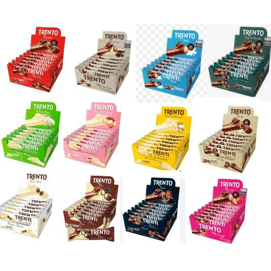 Chocolate Peccin Trento 464g com 16un - NOVOS SABORESi em Oferta na Shopee