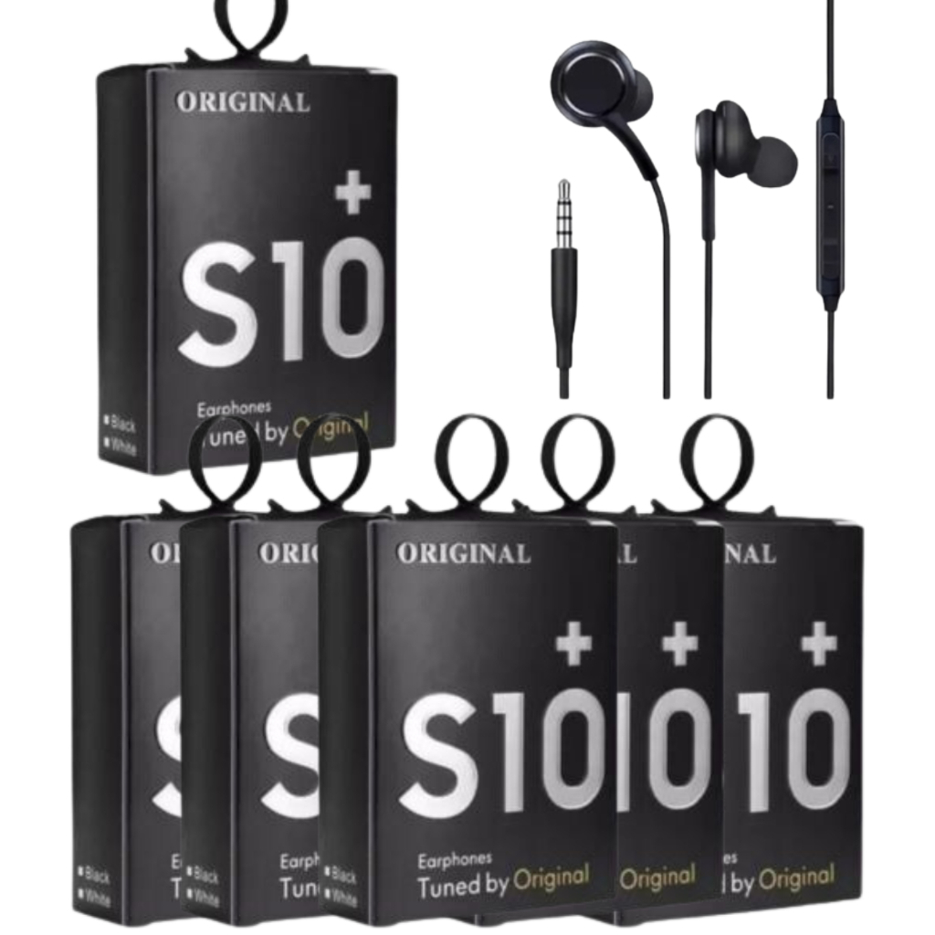 KIT 10/20/30/40/50 PACOTES Fone com Microfone S10 +  / S8 Intra Auricular Earphones em Oferta na Shopee