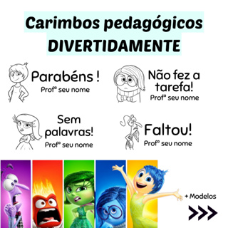 CARIMBOS PEDAGÓGICOS DIVERTIDAMENTE em Oferta na Shopee