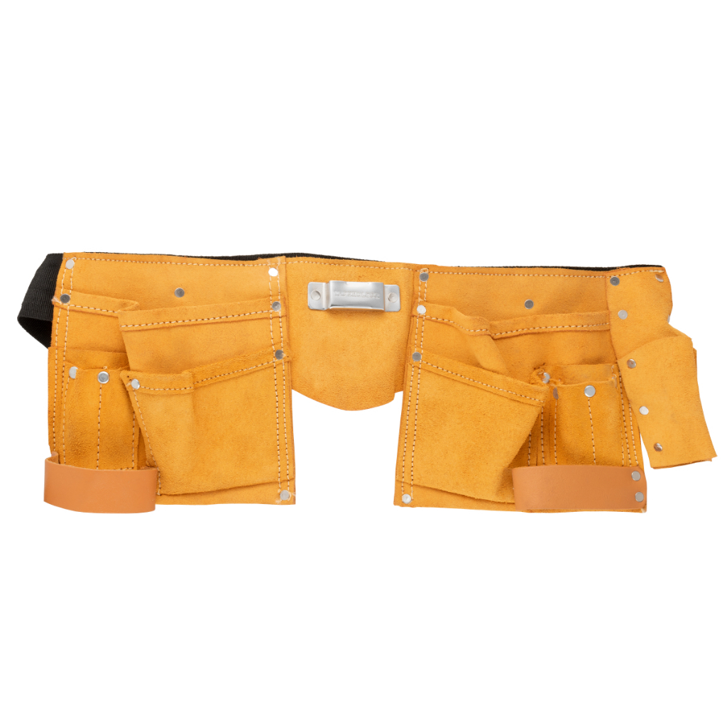 CINTA PARA FERRAMENTAS EM COURO COM 11 BOLSOS