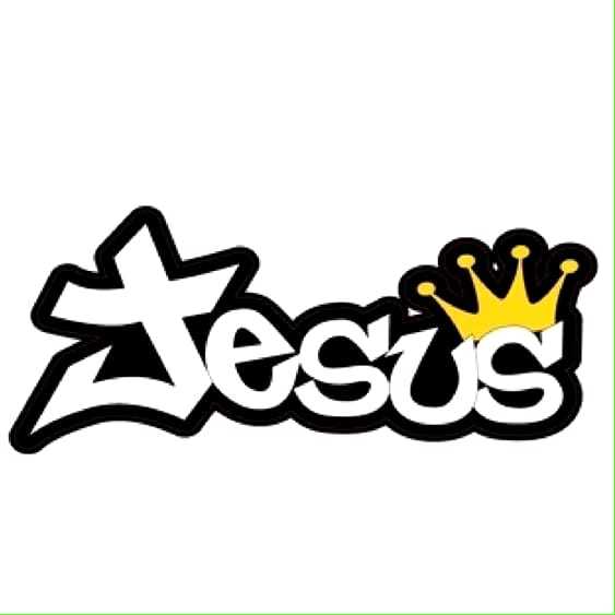 adesivo Jesus com coroa para carro moto e caminhão