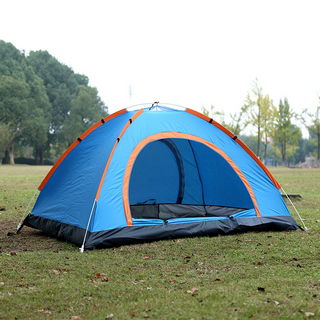 Barraca Iglu 3-4 Pessoas Acampamento Camping Lazer Impermeável Cor Azul/amarelo em Oferta na Shopee