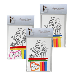 Kit Colorir Com Giz e Massinha 10 Unidades Para Lembrancinhas Tema Casamento Festa Infantil em Oferta na Shopee