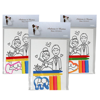 Kit Colorir Com Giz e Massinha 15 Unidades Para Lembrancinhas Tema Casamento Festa Infantil em Oferta na Shopee