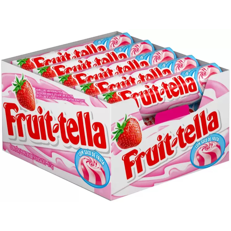 Drops Fruit Tella Morango Chantilly Dura 15 unidades
