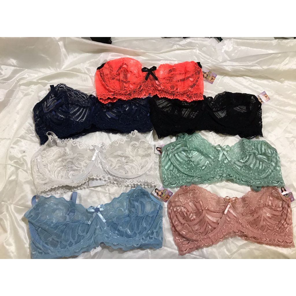 KIT 5 Sutiã Sem Bojo Com Aro de Metal Renda Luxo Atacado Sutian renda Premium barato revenda em Oferta na Shopee