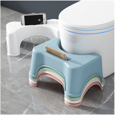 Banco de Apoio P/ os Pés Banquinho de Cócoras Vaso Com Suporte Celular Multiuso BRANCO ref: RC-003