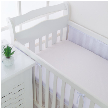 Tela Protetora Respirável Laterais De Berço Grande Proteção Bebê Ajustável Padrão Americano ref:MX-3
