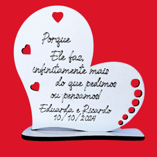 20 Lembrancinhas Personalizadas Para Casamento Noivado Encontro de Casais em MDF Premium Branco em Oferta na Shopee