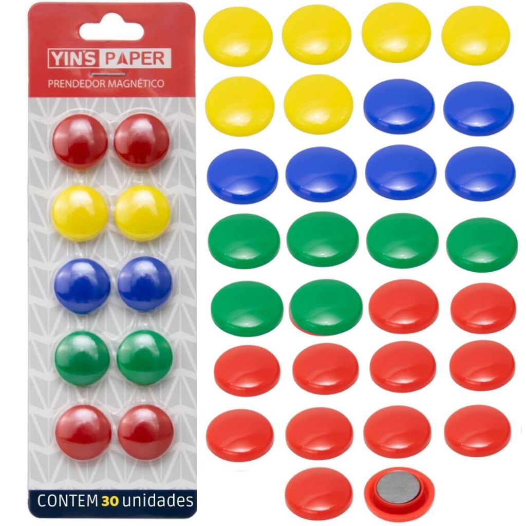 30 Imãs Geladeira Botton Mural Foto Quadro Ímã Magnético Botões Ímã Painel Geladeira Mural Foto Recados