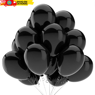 50 Balões Latex Preto 6,5 Tradicional Para Decoração Festa Halloween Eventos em Oferta na Shopee