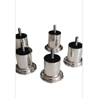 KIT C/8 UNIDADES Pés/Sapatas para sofás, camas, e armários na cor CROMADO 60mm/6 centímetros em Oferta na Shopee
