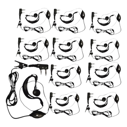 Kit 20 Fone De Ouvido Rádio Comunicador Baofeng 777s Kenwood Radinho Segurança