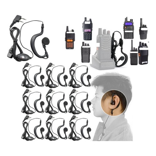 Kit 20 Fone De Ouvido Rádio Comunicador Baofeng 777s Kenwood Radinho Segurança — imagem 2 de 2