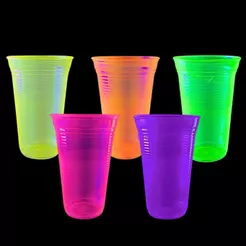 Copo 250ml FESTA Neon PS COPAZA 50~250 UNIDADES (CHOCO)