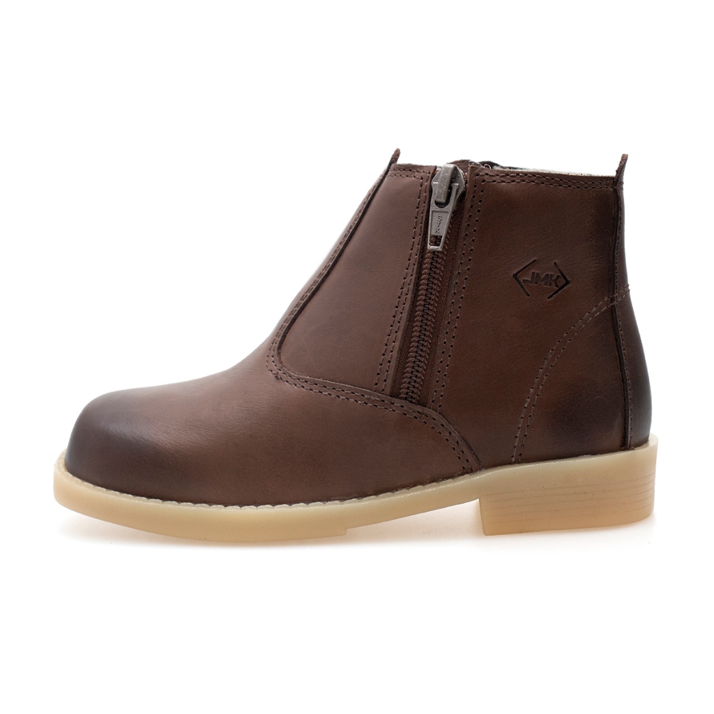 BOTINA DE COURO LEGITIMO COM ZÍPER CONFORTAVEL DURAVEL BOTA INFANTIL